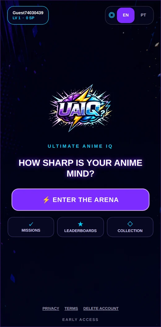 UAIQ — Ultimate Anime IQ — captura de tela